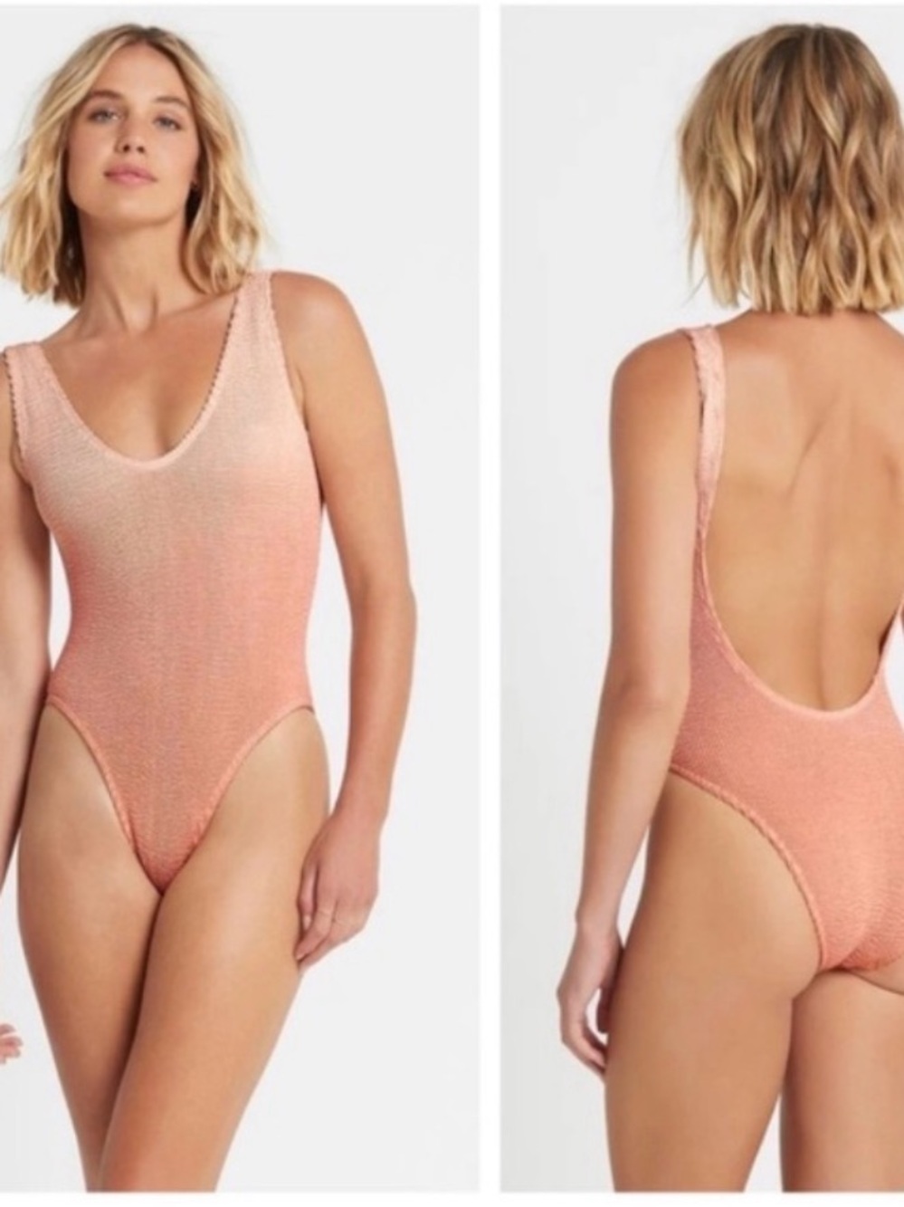 bond-eye Peach to Blush Ombre Scoop-Back One-Piece